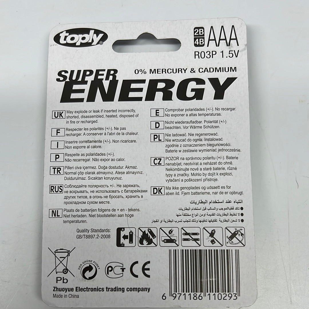 AAA Toply Battery