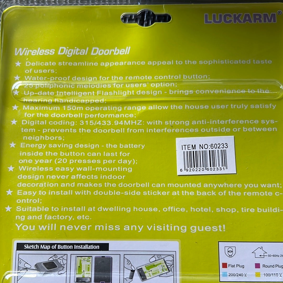 Wireless Digital Doorbell