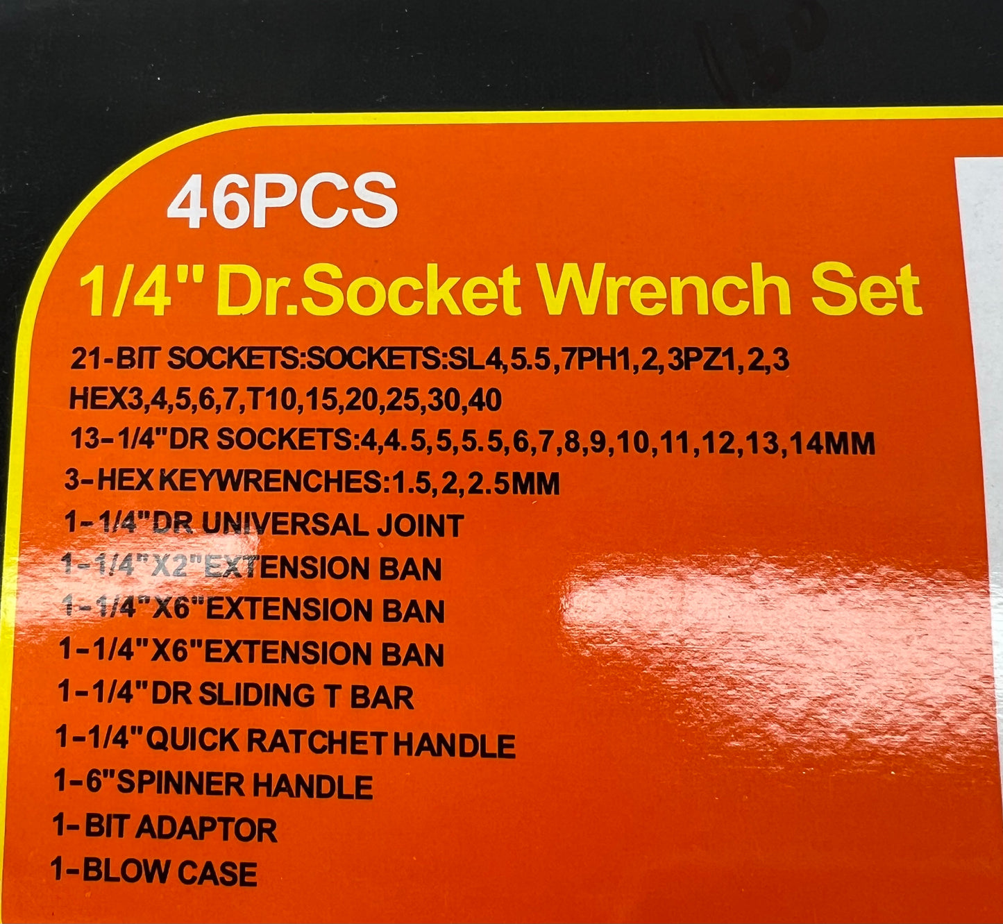 Socket Set 1/4" 46pc