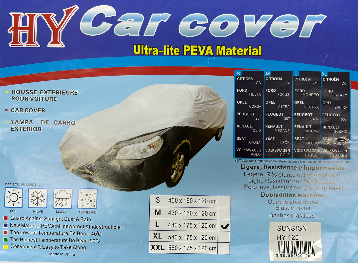 HY Car Cover Large